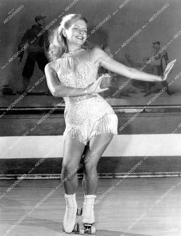 crp-11992 1945 cutie rollerskating dancer Dolly Durkin live act Skating Vanities of 1945 crp-11992