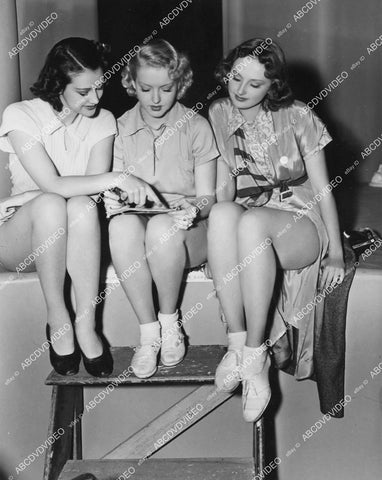 crp-01220 1937 super cute chorus girls dancers behind scenes MGM Studios film Broadway Melody of 1938 crp-01220