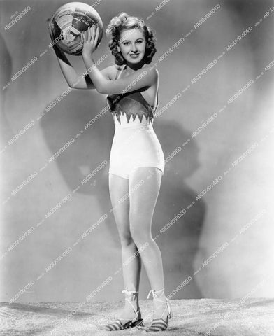 crp-12215 1938 sexy & shapely Jane Hamilton in new swimwear w beach ball crp-12215