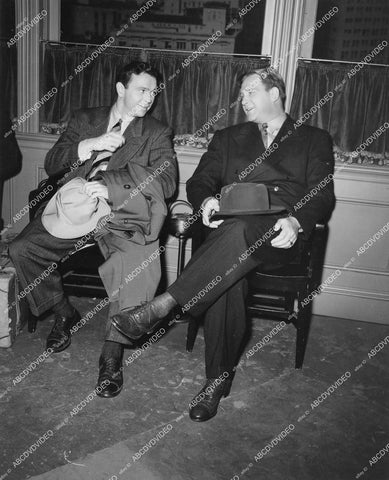 crp-12316 1942 candid Frankie Albert w football legend Ernie Nevers film The Spirit of Stanford crp-12316