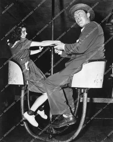 crp-12340 1940's Albert Dekker & some girl betty on a carnival ride crp-12340