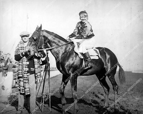 crp-12357 1931 Hollywood film animals Ritter the Horse in Tiajuana, Joan Blondell & trainer crp-12357
