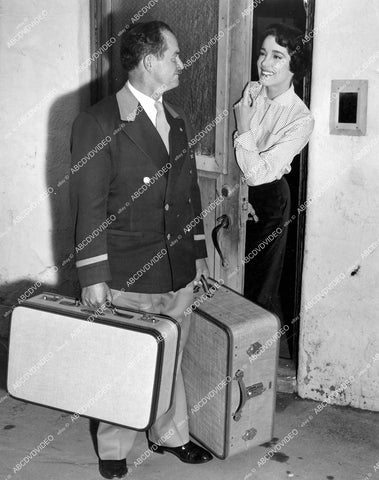 crp-12464 1955 bellhop Lincoln Mansfield Mapes Hotel Reno turns down movie roll w Julie Adams crp-12464