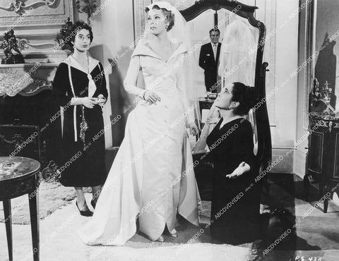 crp-12575 1956 beautiful Arlene Dahl gets fitted for wedding gown film Wicked as They Come crp-12575