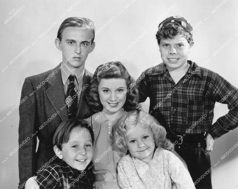crp-12722 1940 child stars Charles Peck, Edith Fellows, Tommy Bond, Bobby Larson, Dorothy Anne Seese film Out West w the Peppers crp-12722
