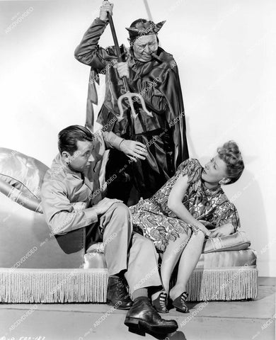 crp-12865 1945 Irene Dunne, Alexander Knox, Charles Coburn in devil costume film Over 21 crp-12865