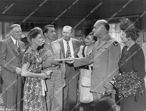 crp-12933 1945 Charles Coburn, Irene Dunne, Alexander Knox, Pierre Watkin, Cora Witherspoon, Lee Patrick, Charles Evans film Over 21 crp-12933
