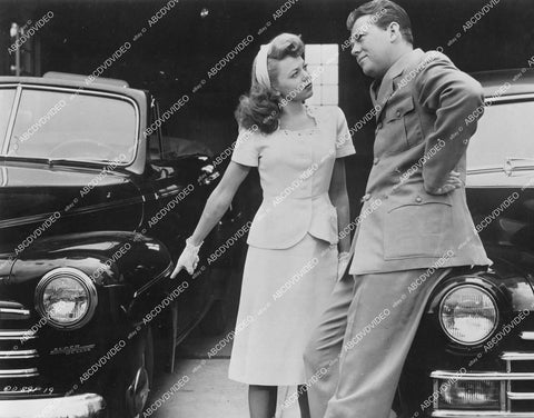 crp-13398 1947 Jean Porter, Jimmy Lloyd have a fender bender film Two Blondes and a Redhead crp-13398
