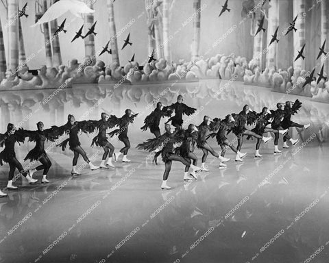 crp-13665 1939 ice skater beauties in fancy bird costumes routine film Ice Follies of 1939 crp-13665