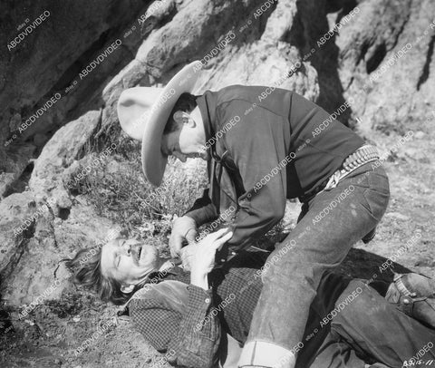 crp-13743 1930's Buck Jones fighting w some dude unknown film crp-13743