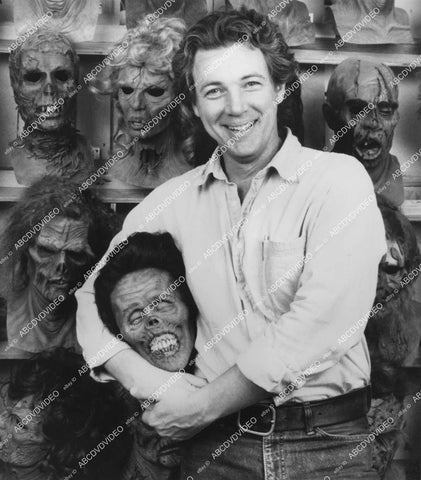 crp-13779 1987 director Ken Wiederhorn w zombie special fx masks film Return of the Living Dead Part II crp-13779