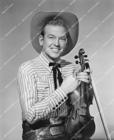 crp-13803 1949 cowboy star Rex Allen portrait w his fiddle crp-13803