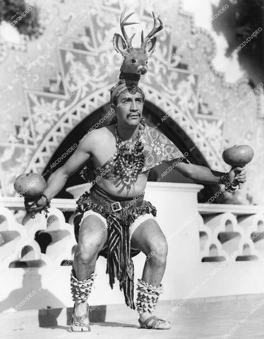 crp-13844 1940's Mexican male dancer Rafael Tobar rare folk dance at Fiesta in Agua Caliente Hotel crp-13844