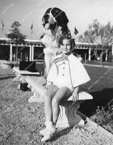 crp-13909 1936 Buck the St Bernard dog, child star dancer Little Miss Reiner seeing eye dog charity for blind crp-13909