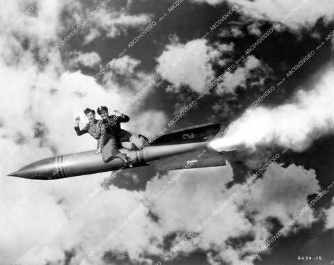 crp-13945 1952 Judy Canova, Stephen Dunne riding on a rocket film The WAC from Walla Walla crp-13945