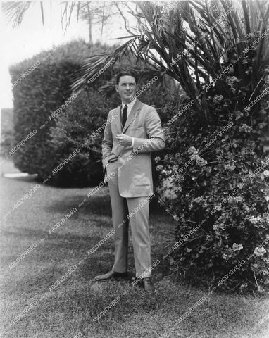 crp-14088 1923 silent film star Lloyd Hughes portrait in Ince Studios Garden crp-14088