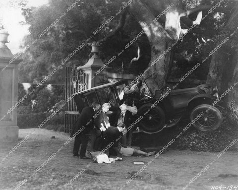 crp-14180 1920's automobile accident unknown silent film (Get Your Man on back) crp-14180