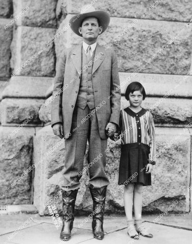 crp-14203 1931 news photo genuine Texas Ranger W.W. Bill Sterling w daughter Inez new Adjutant-General of Texas crp-14203