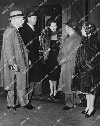 crp-14262 1943 news photo C Aubrey Smith, Brain Aherne Ruth Warrick, Cedric Hardwicke & wife infantile paralysis charity benefit crp-14262