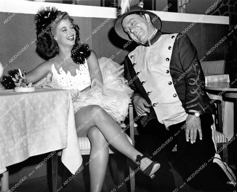 crp-14293 1945 pretty chorus girl dancer Pat Fleming w nice legs, Chic Johnson film See My Lawyer crp-14293