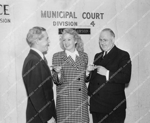 crp-14332 1942 Evelyn Keyes w city & DMV officials WWII A Card gas rationing compliance campaign crp-14332