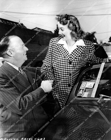 crp-14575 1942 Evelyn Keyes w city & DMV officials WWII A Card gas rationing compliance campaign crp-14575