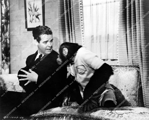 crp-15022 1944 Arthur Lake w Jiggs the chimp film Sailor's Holiday crp-15022