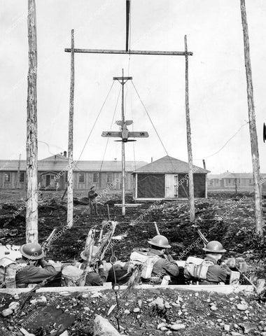 crp-15159 1941 WWII Camp Debert Nova Scotia uses unique model airplane for anti aircraft training crp-15159