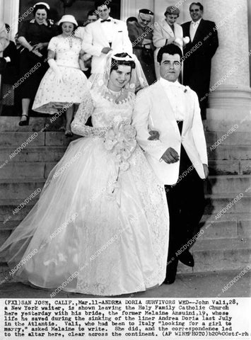 crp-15181 1957 ship wreck survivors of Andrea Doria get married John Vali & Melaine Ansuini crp-15181