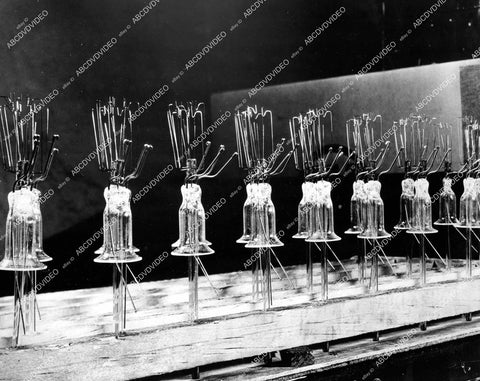 crp-15194 1947 Westinghouse Lamp Plant N.J. displays new filament for high powered lights crp-15194