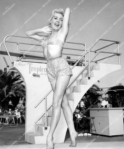 crp-15342 1950's sexy blonde babe in bikini at Tropicana Hotel swimming pool Las Vegas crp-15342