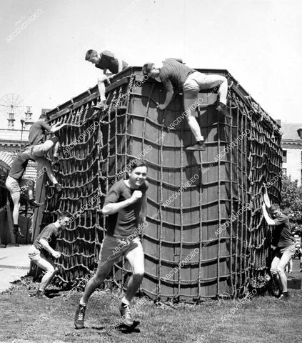 crp-15421 1948 Annapolis Naval Academy obstacle course training for new recruits crp-15421