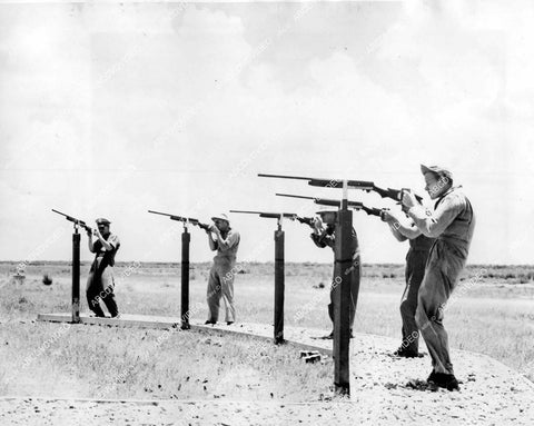 crp-15423 1942 WWII machine gun training for anti aircraft duties at Harlingen Texas crp-15423