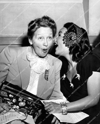 crp-15474 1944 Hedda Hopper, Carmen Miranda for AFRS Armed Forces Radio Service crp-15474