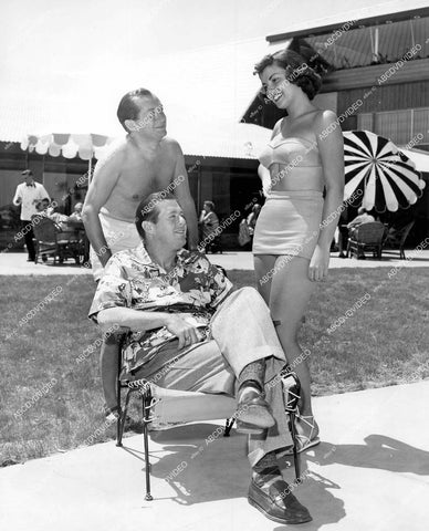 crp-15580 1950 Miss Photoflash 1950 Marilyn Hampton, Don DeFore, Jac Lessman opening Las Vegas Desert Inn crp-15580
