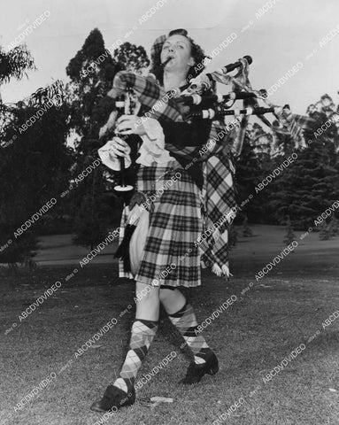 crp-01560 1940's Helen Young in her kilt member of Highland Lassies Bagpipe Band Empire Day at Forest Lawn crp-01560