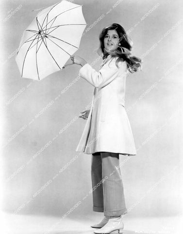 crp-15621 1968 beautiful Cristina Ferrare w umbrella and raincoat crp-15621
