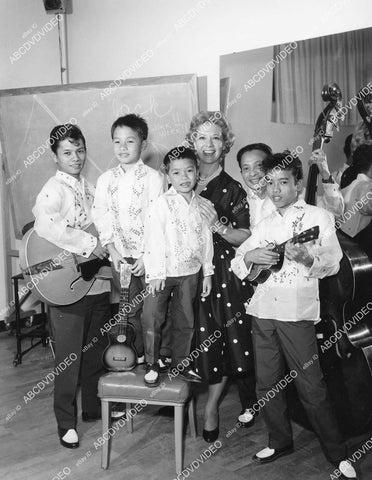 crp-01582 1959 Philippine Five plus one Dinah Shore rehearsel w The Rocky Fellers TV Dinah Shore Chevy Show crp-01582