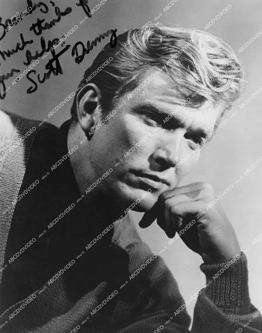 crp-16344 1960's handsome Scott Denny portrait w genuine autograph crp-16344