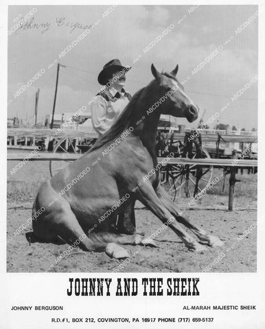 crp-16356 1970's cowboy Johnny Berguson promo w genuine autograph crp-16356