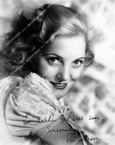 crp-16402 circa 1933 pretty Pat Paterson portrait w genuine autograph crp-16402