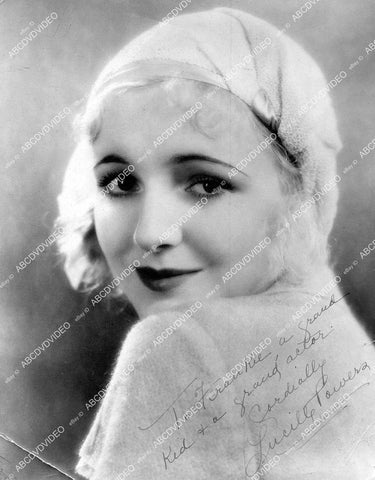 crp-16410 1929 beautiful Lucille Powers portrait w genuine autograph to Frankie Darro crp-16410