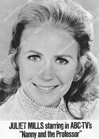 crp-16425 1960's Juliet Mills w genuine autograph promo TV Nanny and the Professor crp-16425