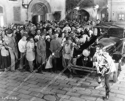 crp-16700 1928 Roy D'Arcy and big crowd silent film Forbidden Hours aka His Night crp-16700