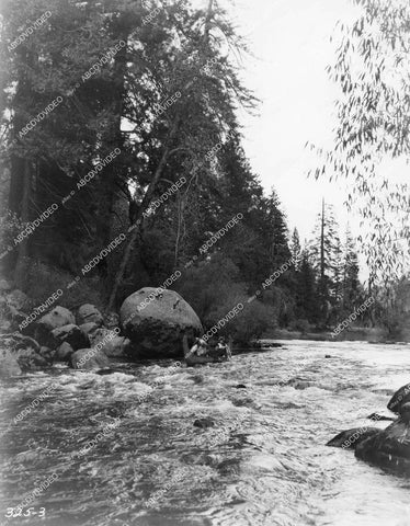 crp-16932 1928 MGM camera crew sets for river rapids location shot silent film Rose-Marie crp-16932
