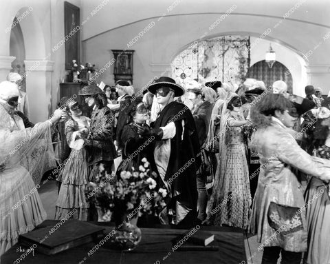 crp-17021 1928 Tim McCoy, Sylvia Beecher at masquerade ball silent film Beyond the Sierras crp-17021