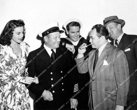 crp-17323 1943 director William A Seiter w Edward G Robinson, Glenn Ford, Marguerite Chapman film Destroyer crp-17323