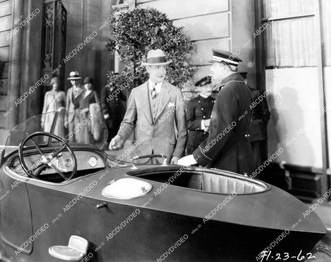 crp-17784 1929 Paul Vincent, Kenneth Thomson w cool vintage automobile convertible silent film The Veiled Woman crp-17784