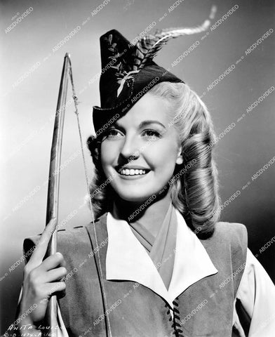 crp-18115 1946 beautiful smile Anita Louise w bow & arrow film The Bandit of Sherwood Forest crp-18115