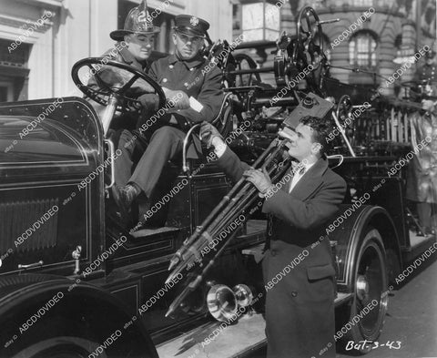 crp-01834 1928 Nick Stuart w newsreel camera & vintage firetruck silent film News Parade crp-01834